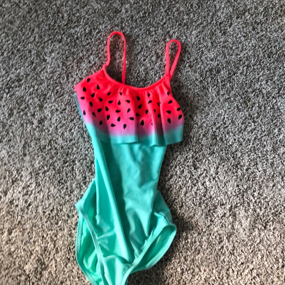 Watermelon swimsuit.